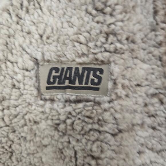 NWT New York Giants NFL Sherpa Fleece Vest Oatmeal Cream Size XLARGE - Picture 3 of 6